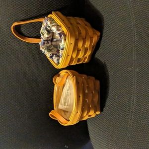 Longaberger 2 mini baskets